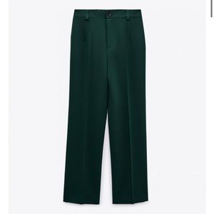 ZARA GREEN FULL LENGTH FRANCOISE PANTS